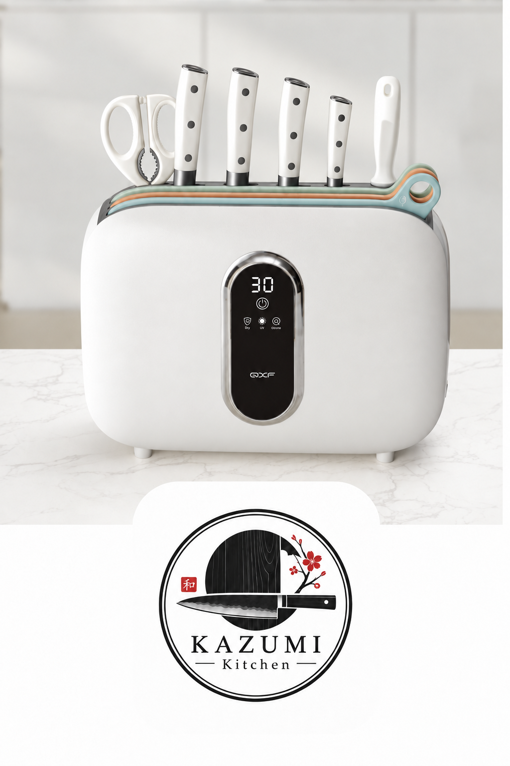 KAZUMI Kitchen – komplett kés- és vágódeszka rendszer intelligens tárolással